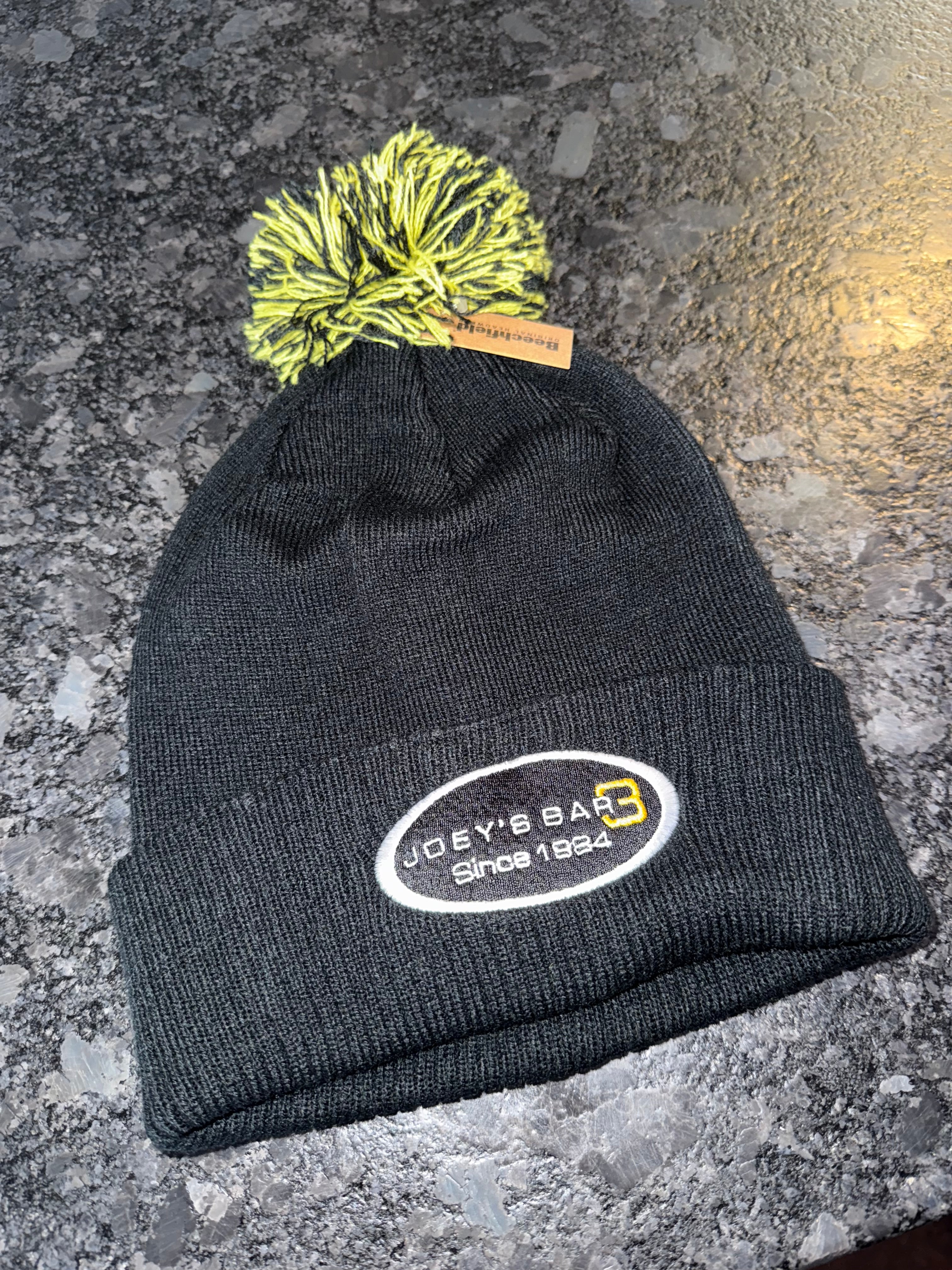 Black Joeys Bar Bobble Hat