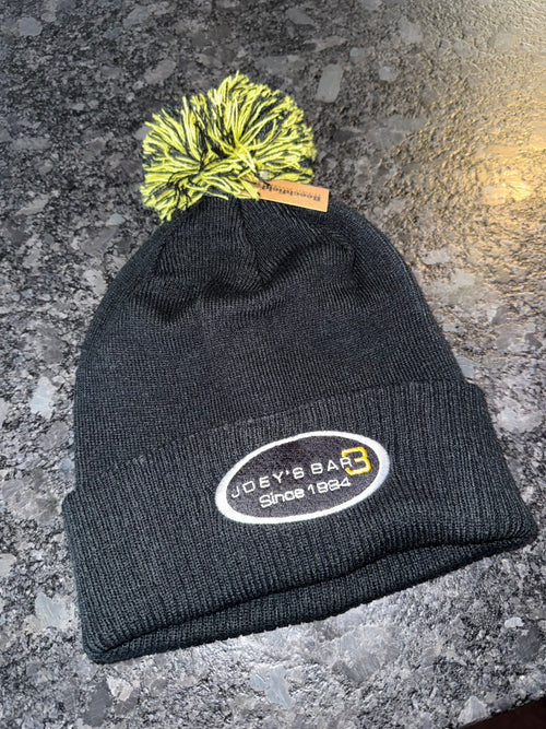 Black Joeys Bar Bobble Hat